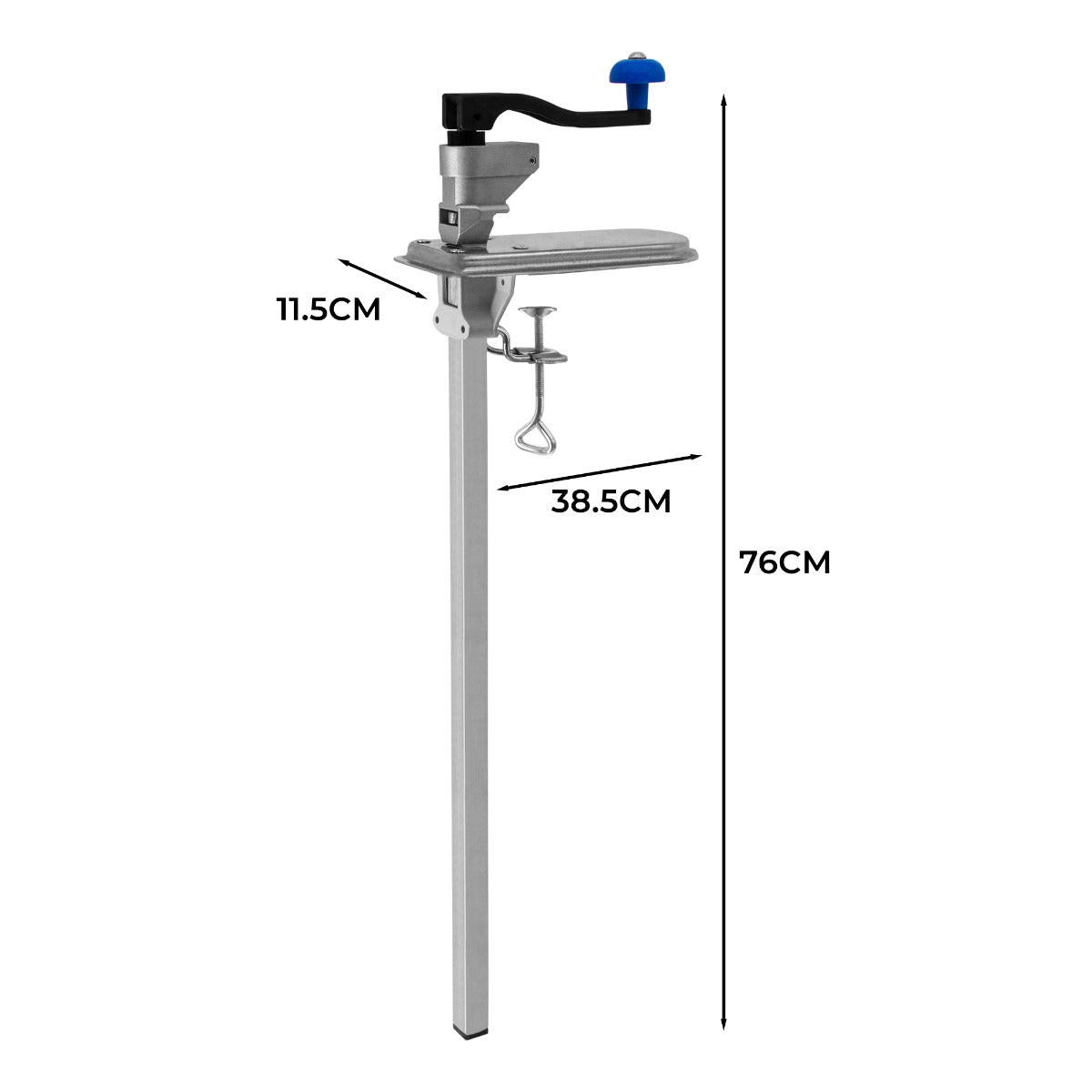 KUKOO Profi Tischdosenöffner - Silberfarben, Metall (39cm)