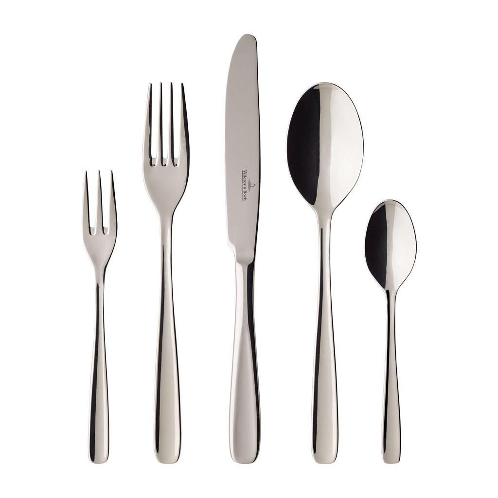 TAFELBESTECK Liam silber 180er Set - Silberfarben, Metall - Villeroy & Boch