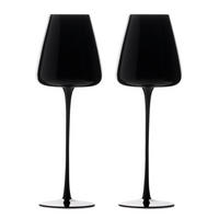 WEINGLAS-SET 500 ml (2er Set) - Schwarz, Glas (0.5L) - Intirilife