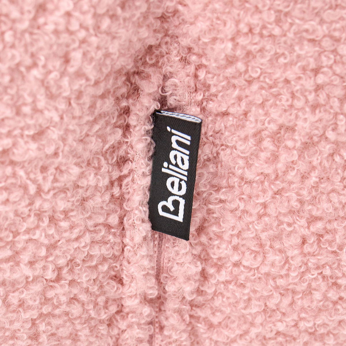 POUF bouclé roz Beaufort - roz aprins, material textil (60/27/60cm) - Beliani