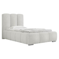 POLSTERBETT Wizko Boucle 90 - Chromfarben/Creme, Holz/Metall (90/200cm) - MIRJAN24