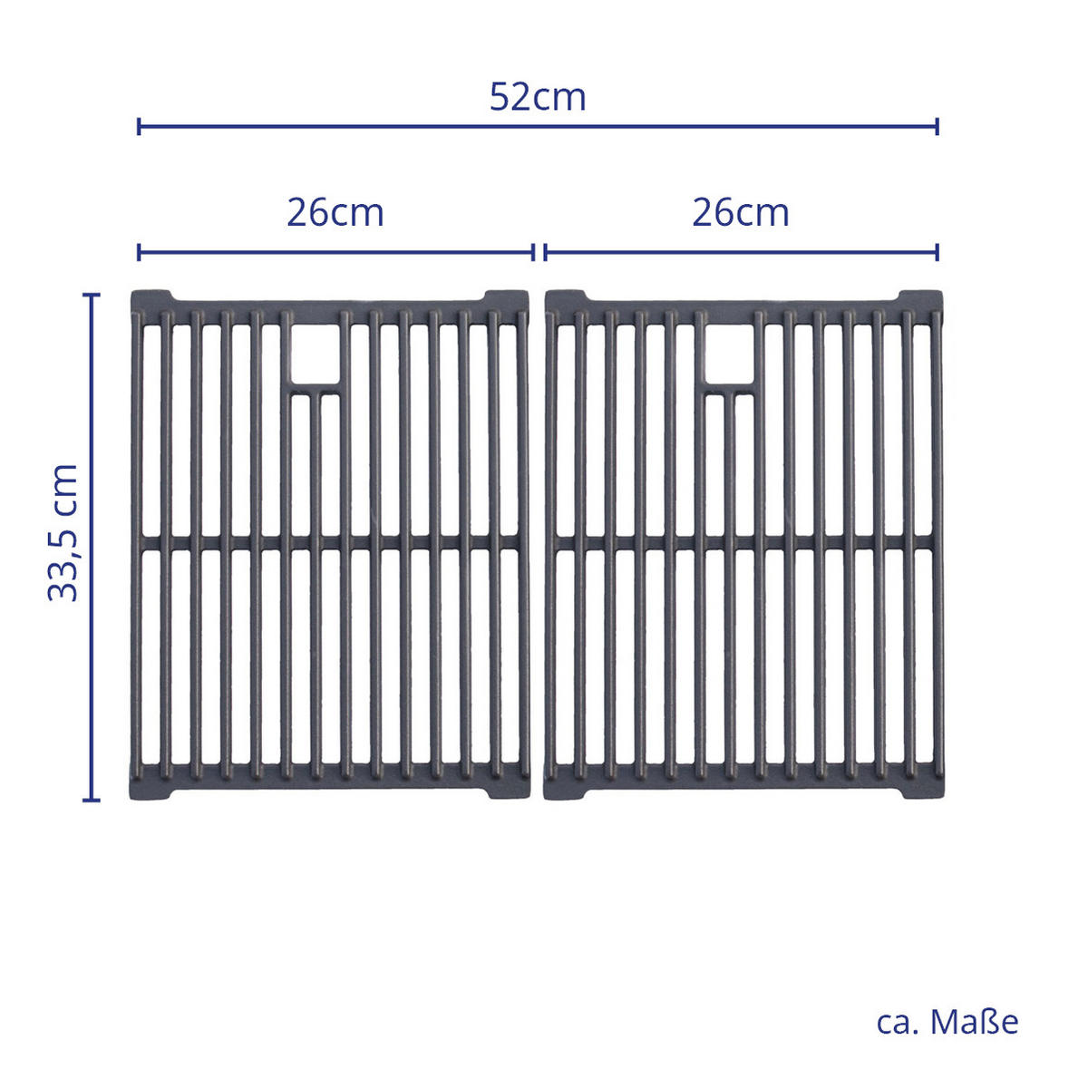 GRILLROST Set BASIC 3+1 - Schwarz, Metall (52/33.5cm) - TAINO