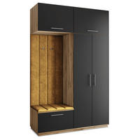 GARDEROBENSCHRANK REMA 150/240/60 cm Modern Garderobe-Set Eiche Wotan - Gelb/Eiche Wotan, Holzwerkstoff (150/240/60cm) - MASSENO