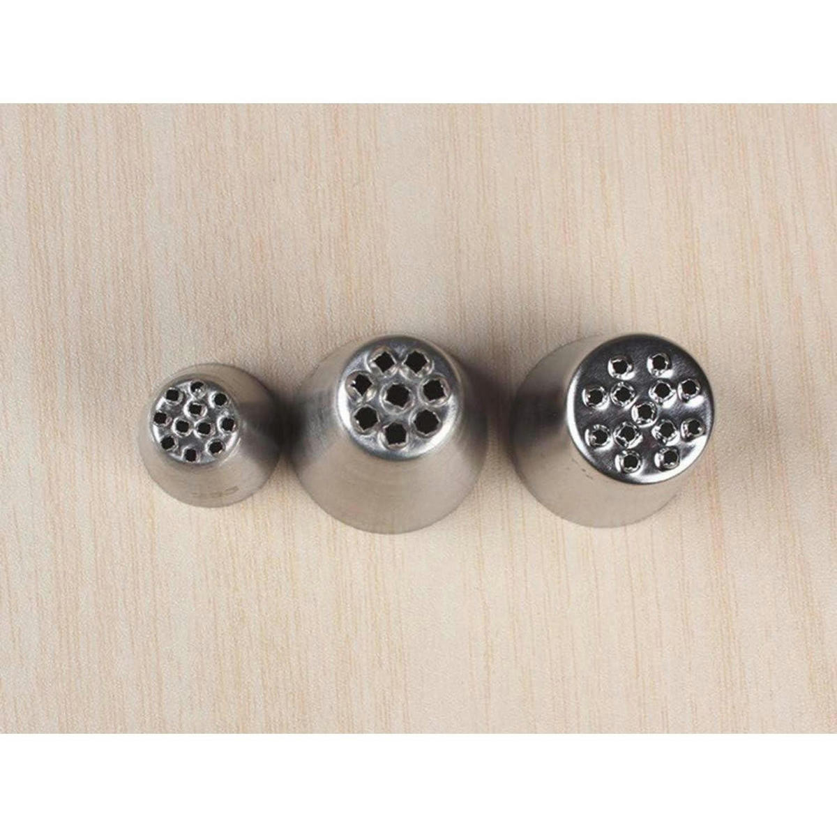 SPRITZTÜLLE 6-teiliges Set Edelstahl - Silberfarben, Metall (2.5/1.3/4cm)