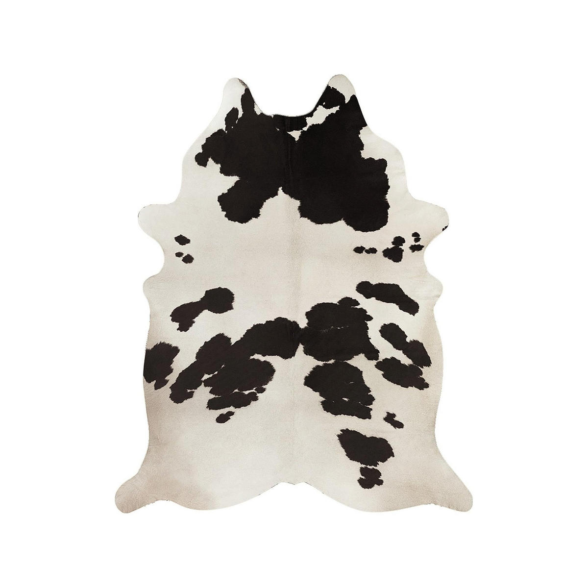 TEPPICH im Kuhfell-Stil schwarz - Schwarz, Textil (155/190cm) - AFK Living