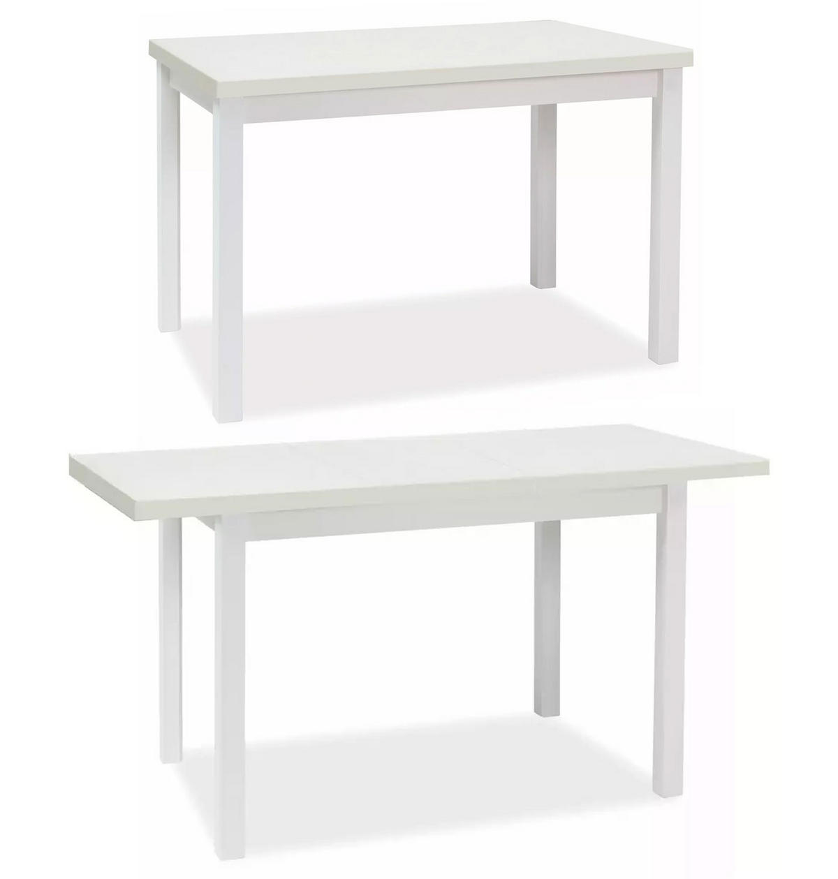 ESSTISCH Adam Weiß 120-160 / 68 / 75cm - Weiß, Holz/Holzwerkstoff (68/160/75cm) - Feldmann-Wohnen