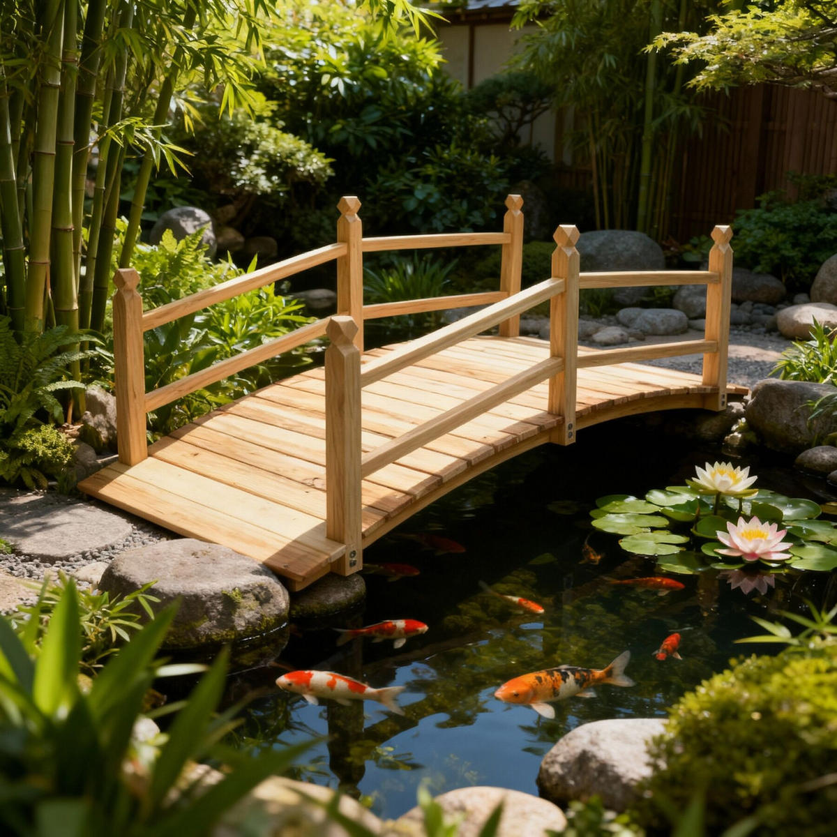 GARTENBRÜCKE Cantara, 137 x 58 x 58 cm, braun - Braun, Holz (137/58/58cm) - tectake