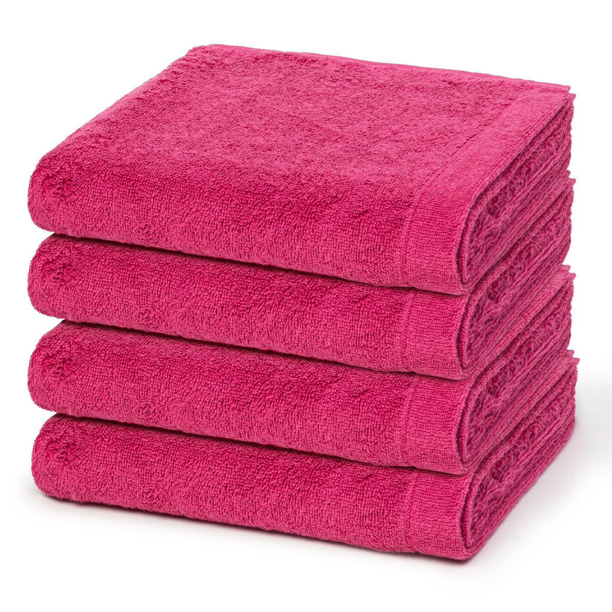 HANDTUCH Lifestyle 4er-Set - Pink, Textil (50/100cm) - Cawoe
