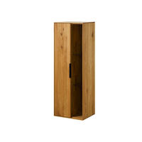 HÄNGEVITRINE Wildeiche 46x38x132 natur geölt LINDAU #12 - Braun, Holz (46/132/38cm) - Massivmoebel24