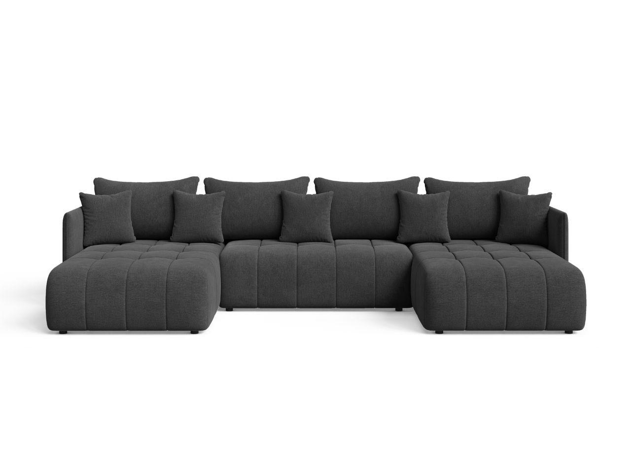 ECKSOFA Ardi U Anthrazit - Anthrazit, Holz/Textil (353/180cm) - Graingold