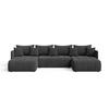 ECKSOFA Ardi U Anthrazit - Anthrazit, Holz/Textil (353/180cm) - Graingold