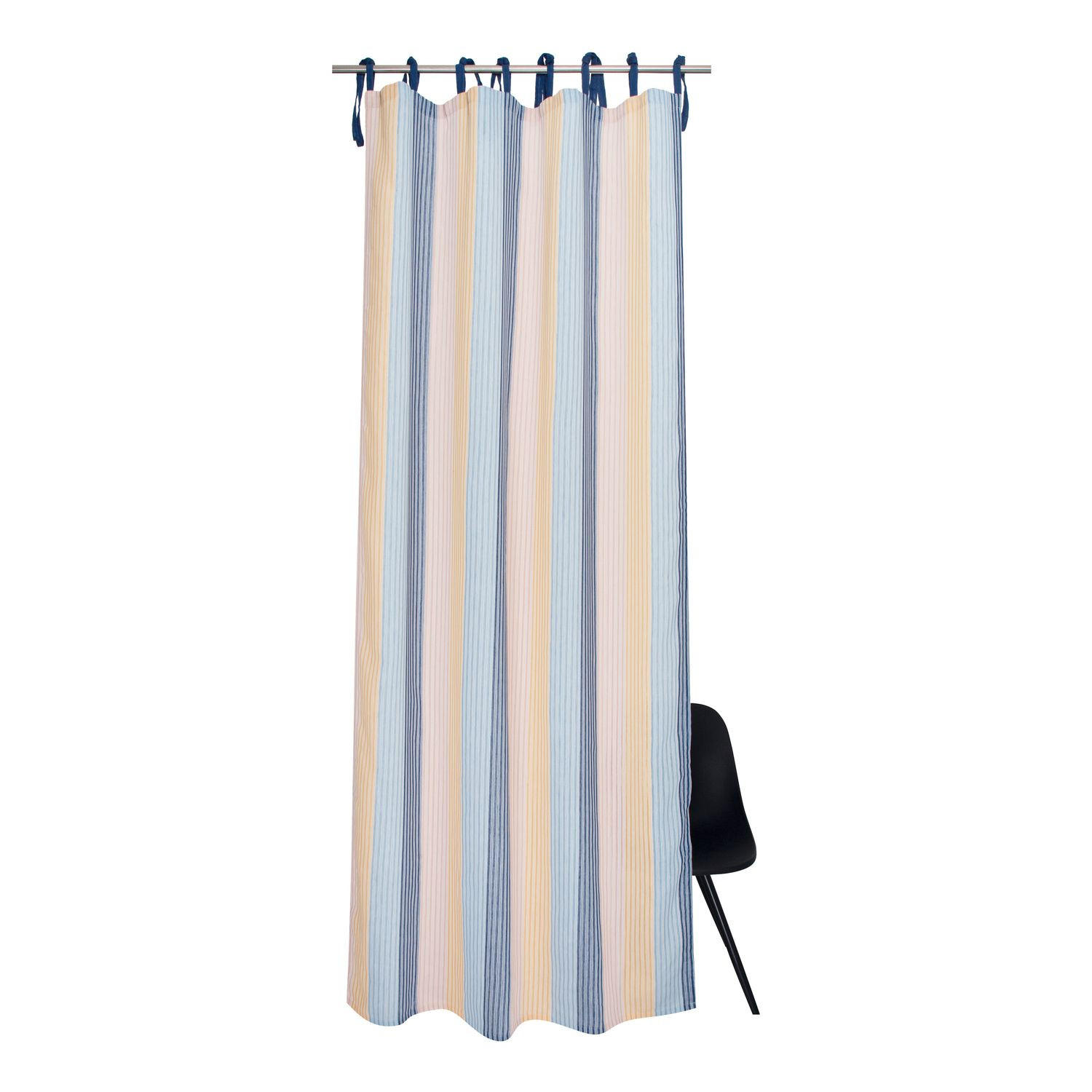 SCHLAUFENVORHANG MIT STREIFEN STROKE Halbtransparent - Multicolor, Textil (130/0.5/250cm) - Tom Tailor