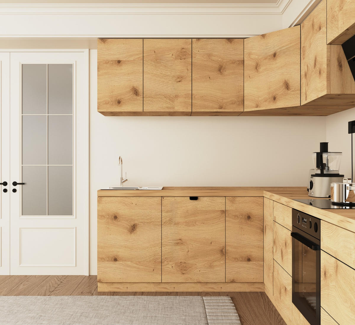 WINKELKÜCHE 320cm x 200cm- Langen KL15-M320 - in Artisan Eiche - Eiche Artisan, Holz (520/212/52cm)