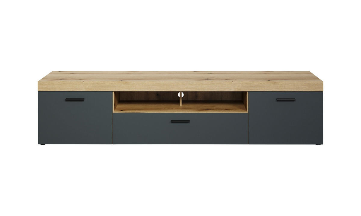 LOWBOARD Tyler Eiche Dekor - Eichefarben, Holzwerkstoff (230/52/52cm) - Trendteam