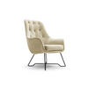 SESSEL SEDUTA, Modern Polstersessel Loungesessel, Velours-Stoff Creme - Creme, Holz/Metall (72.5/101.5/83cm) - MASSENO