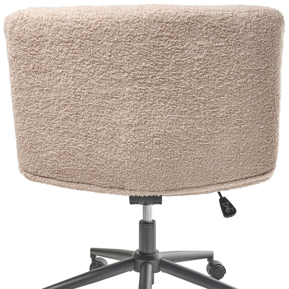 SCHREIBTISCHSTUHL Bouclé Beige Catlin - Beige, Textil (64/87/68cm) - Beliani