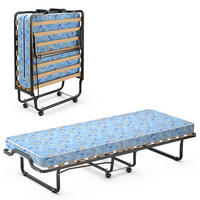 GASTEBETT Blau - Blau, Metall - COSTWAY