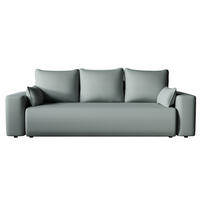 SOFA Bubi mit Bettkasten und Schlaffunktion, Cordstoff - Grau, Holzwerkstoff (242/85/95cm)