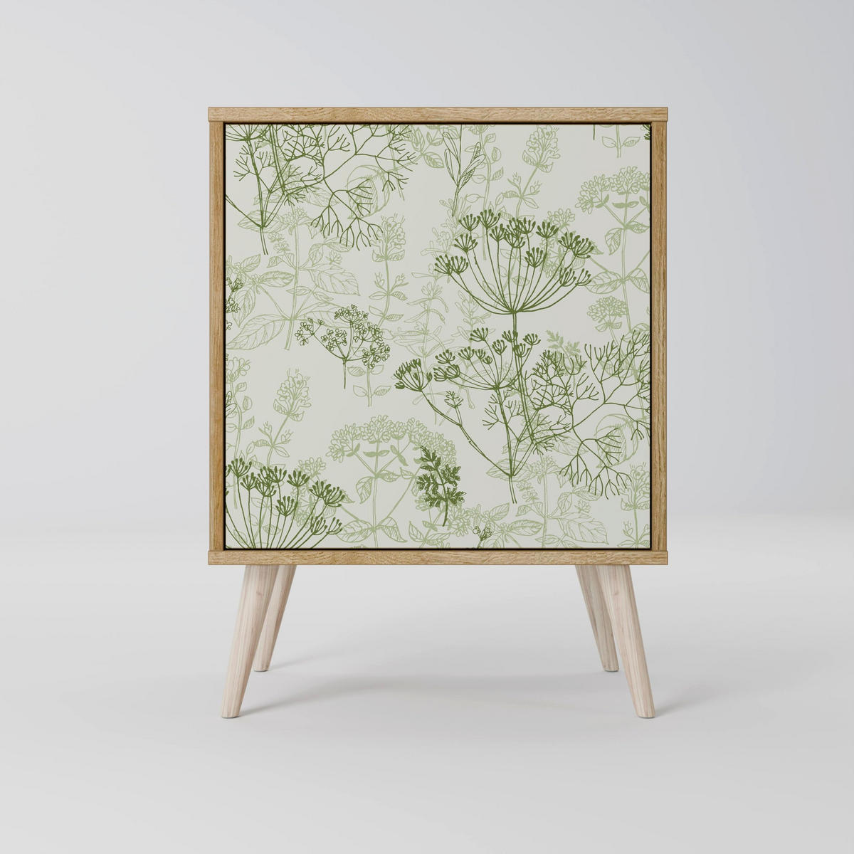 SIDEBOARD FENNEL BALDACHIN, Grau, 57,5x42x57,5 cm, Ohne Füße - Multicolor/Grau, Holzwerkstoff (57.5/57.5/42cm) - SpaceRebels