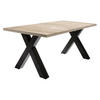ESSTISCH ausziehbar Eike 7 160 x 90 x 75 Esszimmertisch Schwarzstahl/Eiche Sägerau - Sonoma Eiche, Holz (160/90/75cm) - 58aufmkessel