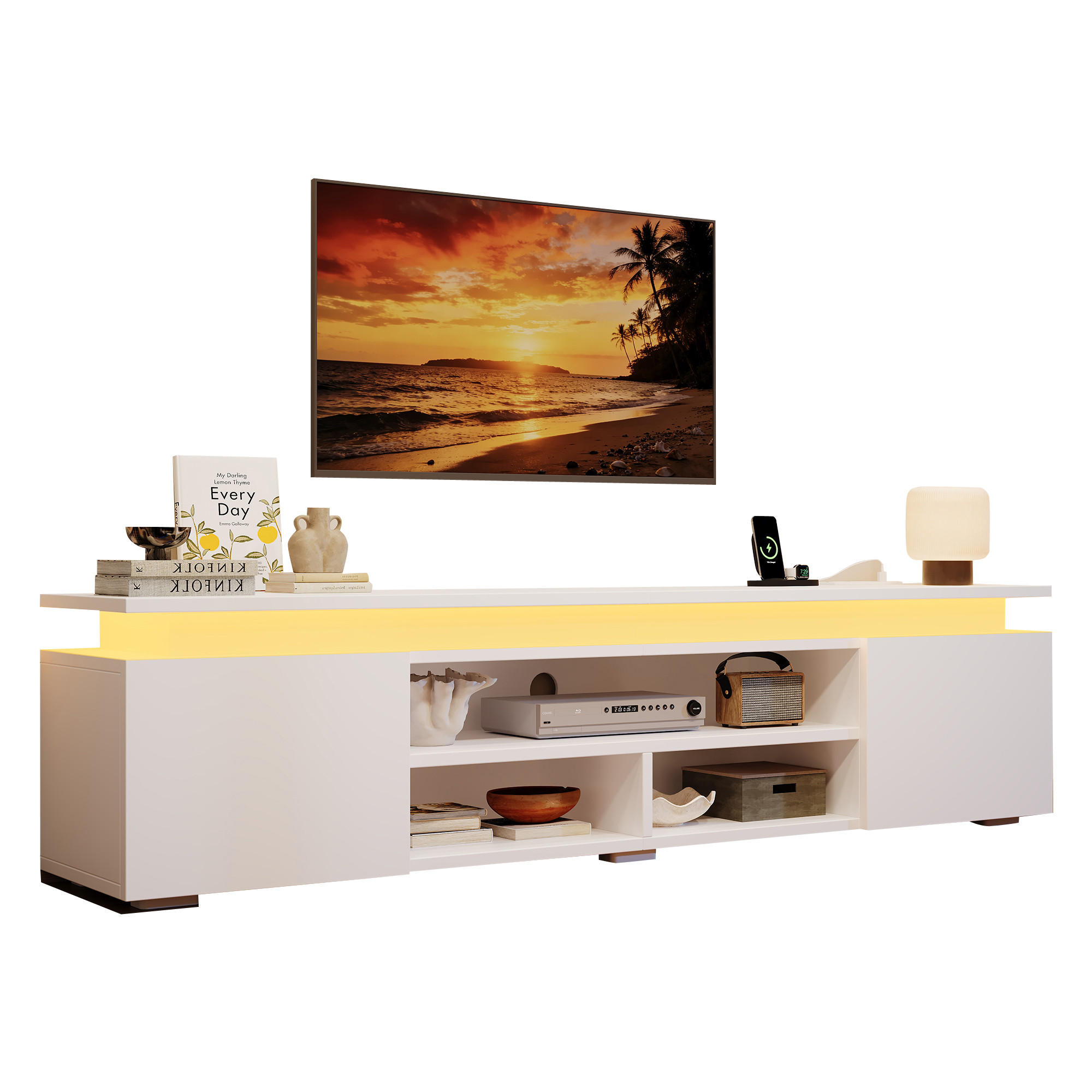 Chicfurn Tv-Lowboard Weiß 180x42x35 cm