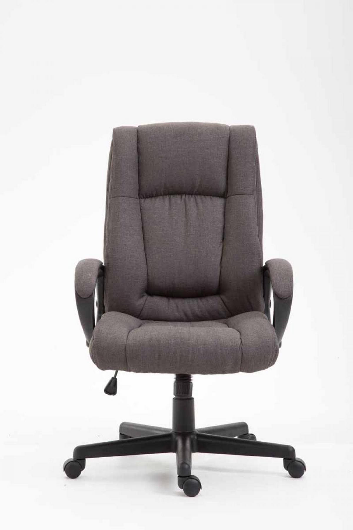 DREHSTUHL Stoff Dunkelgrau - Dunkelgrau/Schwarz, Kunststoff/Textil (66/106/70cm) - CLP