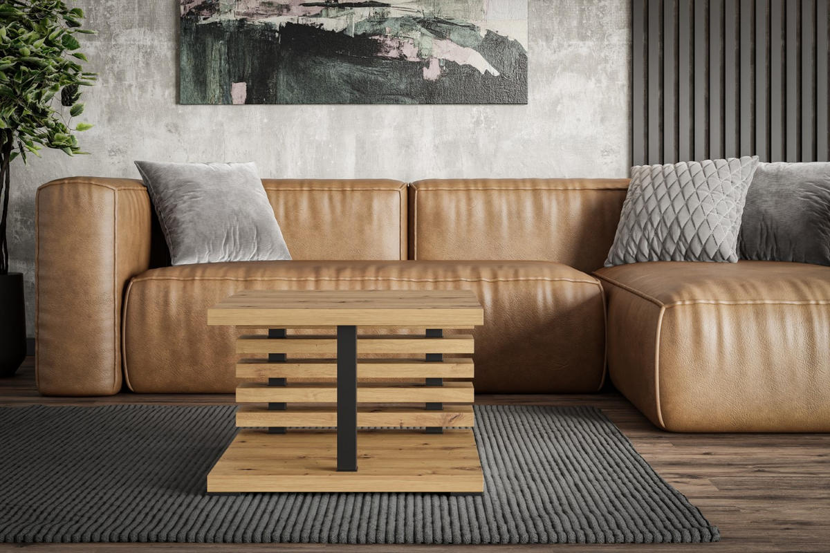 KAFFEETISCH 60x60x44 cm - Artisan Eiche Optik - YOTO +2 - Eichefarben, Holzwerkstoff (60/60/44cm) - ALTDECOR