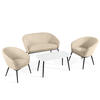 GARTENGARNITUR SOLIS - Creme, Textil/Metall - KONSIMO®