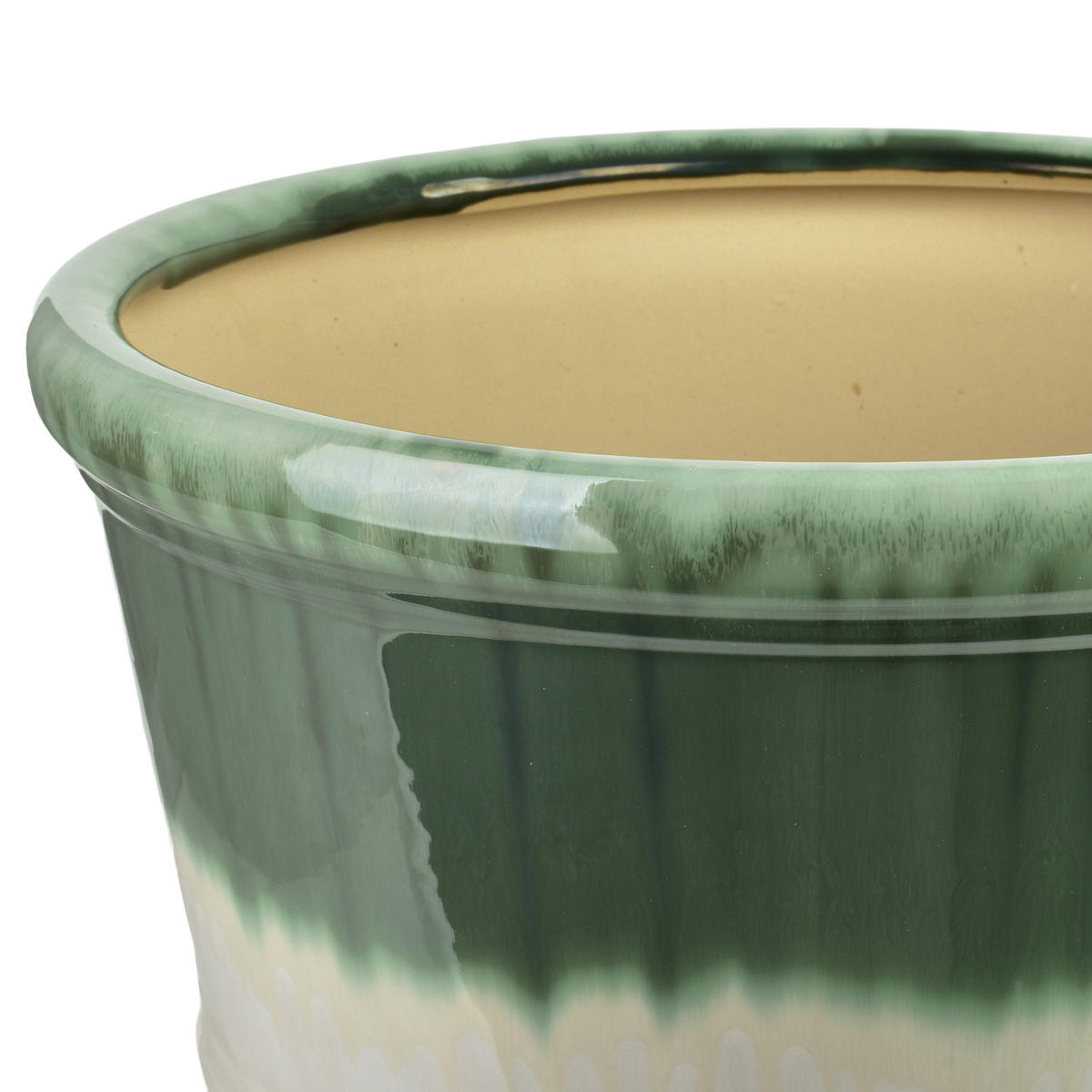 BLUMENTOPF Evro 3er Set grün 45/45/37 cm Keramik - Grün, Keramik (45/37/45cm) - Mondex