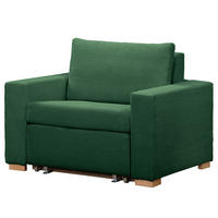 SCHLAFSESSEL - Buchefarben/Grün, Buchenholz/Textil (110/90/90cm) - home24