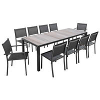 GARTENSET 11-tlg., Grau - Grau, Metall - Oviala