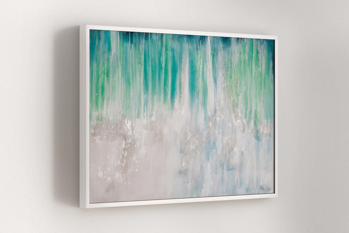 ACRYLBILD HANDGEMALT 120/80 cm - Blau, Holz/Textil (120/80cm) - KUNSTLOFT