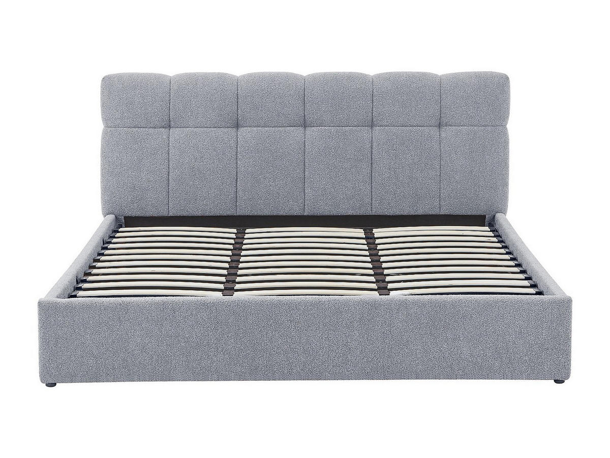 BETT mit Bettkasten - 2 Personen - stoff - grau Maziri - Grau, Textil (180/200cm) - Vente-Unique