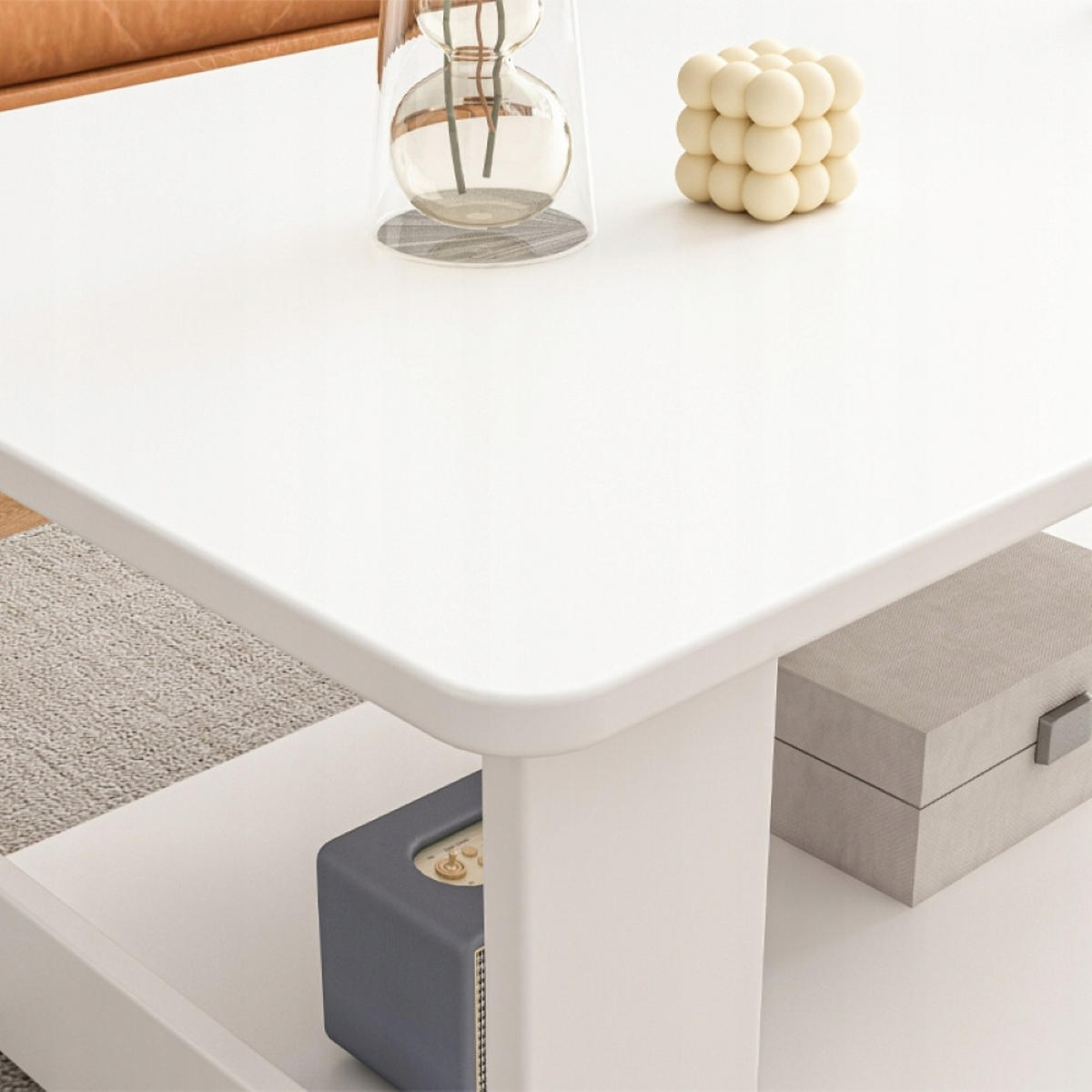 COUCHTISCH, weiß, 100/42/50 cm - Weiß, Holzwerkstoff (50/100/42cm)