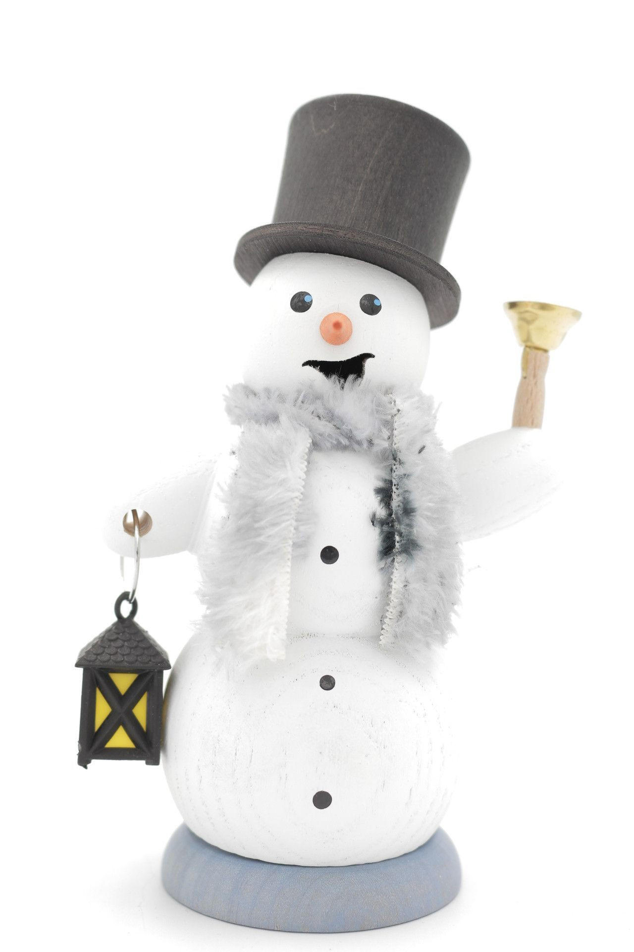 RAUCHFIGUR Schneemann mit Laterne 13 cm - Multicolor, Holz (6/13/10cm)