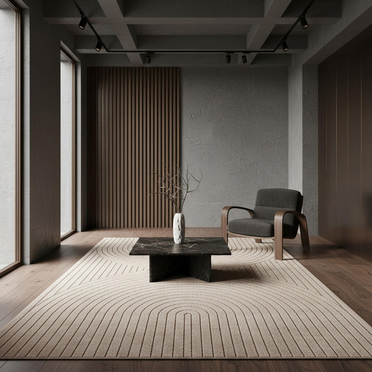 TEPPICH In-/Outdoor Kurzflor Skandi 3D-Design Polypropylen Balkon Beige Rechteckig 240x340 - Beige, Textil (240/340cm) - KADIMA DESIGN