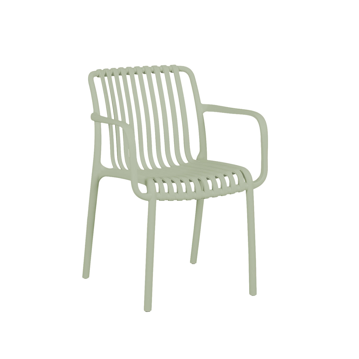 STUHL FÜR DRAUSSEN Ollie Grün 57 cm x 80 cm - Grün, Kunststoff (57/80/61cm) - Klast Home