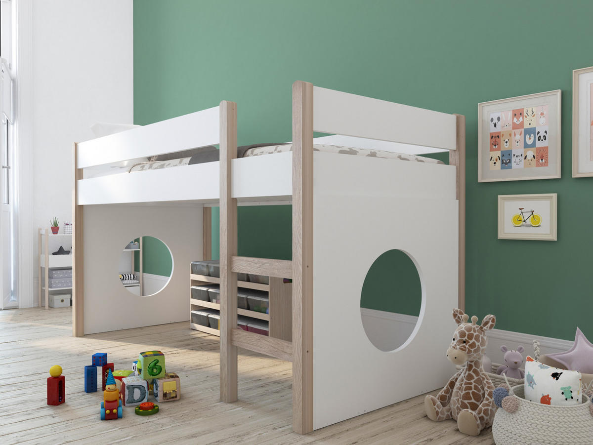 SEITENPANEEL für das Hochbett Smoll und das Etagenbett Träbor - 2er Set - Weiß, Holz - TPFLiving