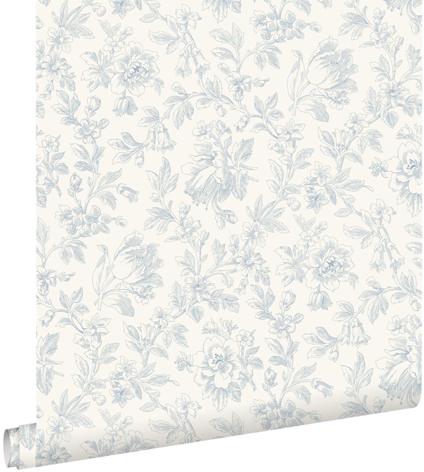 TAPETE eleganten Blumen 50 x 900 cm - Weiß, Papier (50/900cm) - ESTAhome