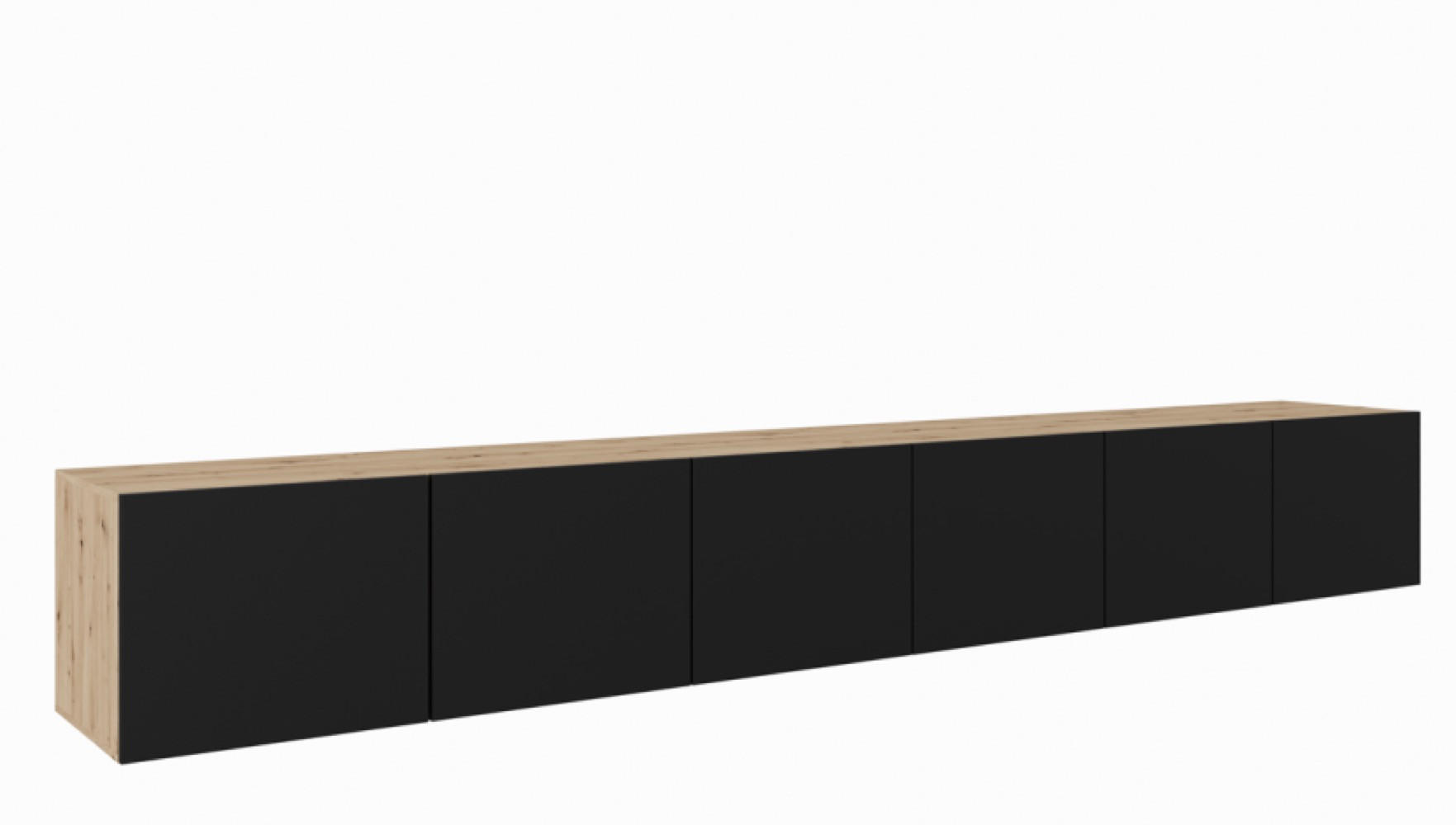 TV-SCHRANK Schwarz LION 300 Geschlossen 300x40x41 cm - Schwarz, Holzwerkstoff (300/41/40cm) - Sepro Meble
