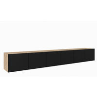 TV-SCHRANK Schwarz LION 300 Geschlossen - Schwarz, Holzwerkstoff (300/41/40cm) - Sepro Meble