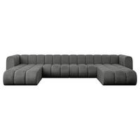 WOHNLANDSCHAFT modulares Sofa Joren-U2 - 410x177x70 cm Dunkelgrau - Dunkelgrau, Holzwerkstoff/Textil (410/70/177cm) - ALTDECOR