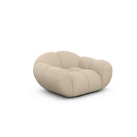 SESSEL Echtleder Beige - Beige, Leder (135/70/93cm) - VAROYAL