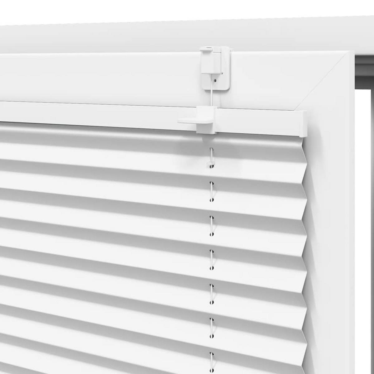 PLISSEE 90/150 cm Stoffbreite 89,4 cm aus Polyester Weiß - Weiß, Textil (90/150cm) - vidaXL