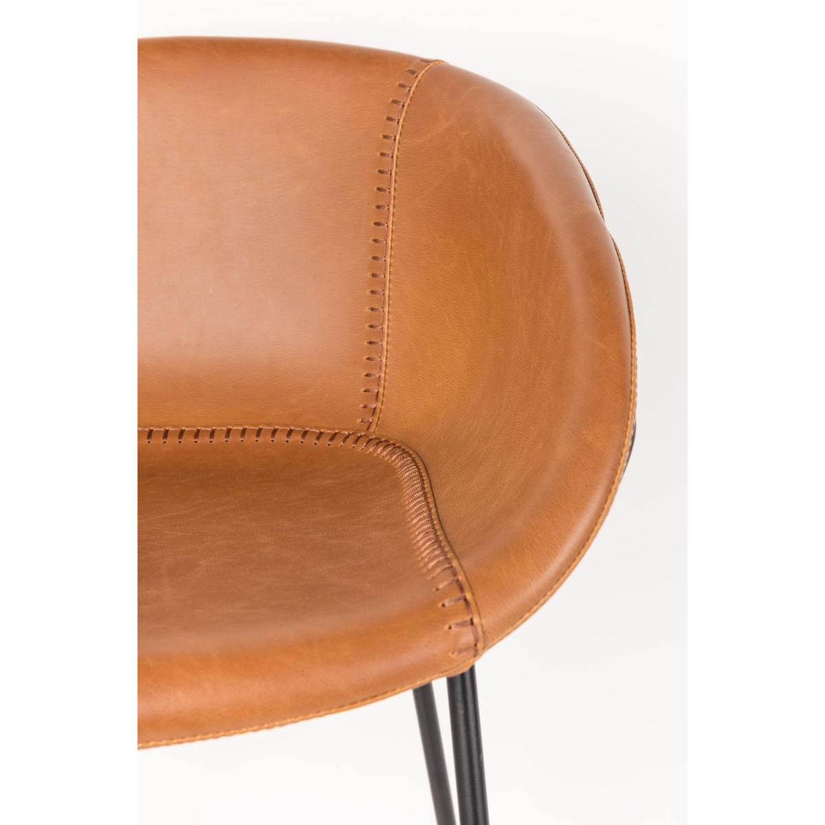 BARHOCKER Feston Rückenlehne 65 cm Braun - 2 er Set - Braun, Kunststoff (54.5/88.5/53cm) - Zuiver