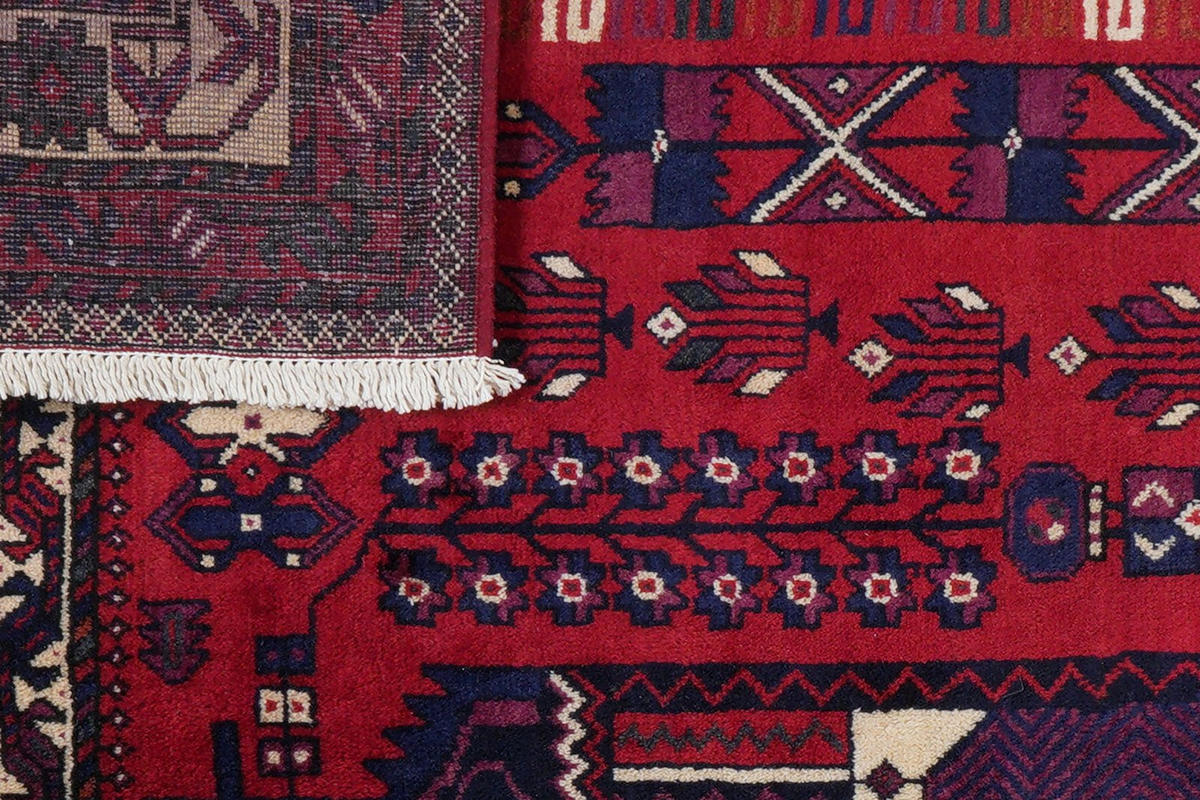 ORIENTTEPPICH handgeknüpft Afshar Rot 230/157 cm Schurwolle - Rot, Textil (157/230cm) - Looma