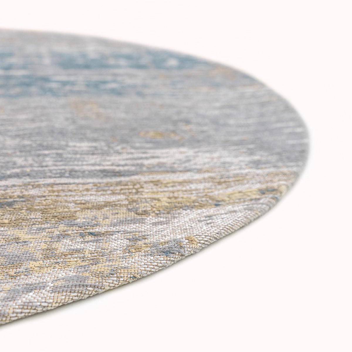 TEPPICH Long Island Blue Atlantic Streaks 240/240 cm - Blau, Kunststoff/Textil (240/240cm) - Louis De Poortere