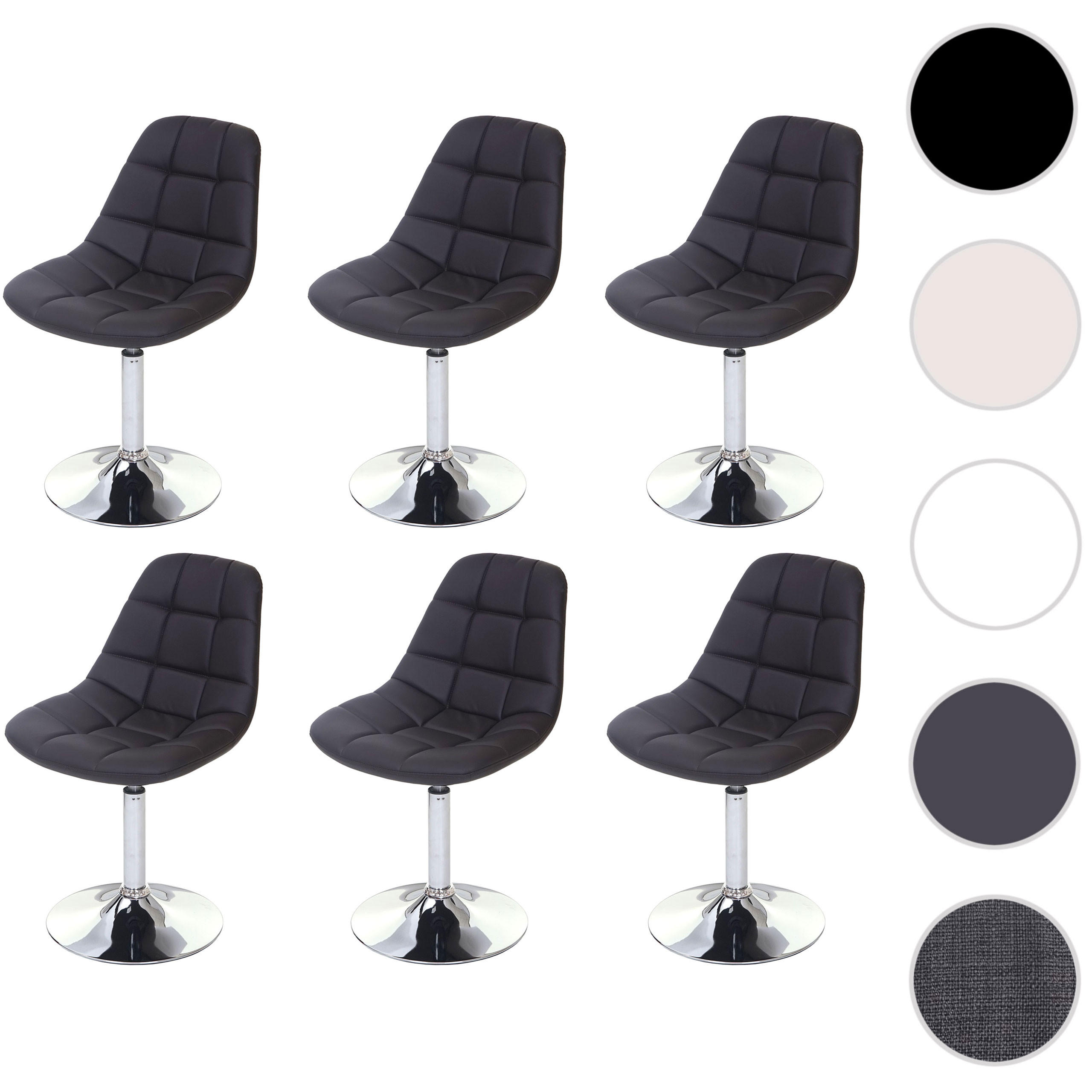 ESSZIMMERSTUHL Braun 6er-Set - Braun, Textil (47/84/50cm) - MCW