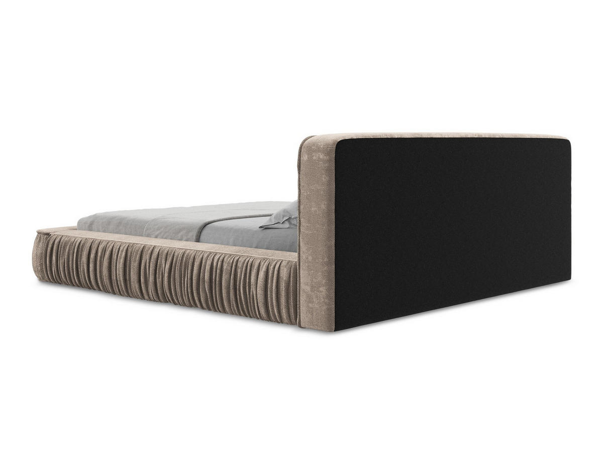 POLSTERBETT mit Bettkasten und Lattenrost 178x238 Beige - Beige/Schwarz, Kunststoff/Textil (140/200cm) - Makamii
