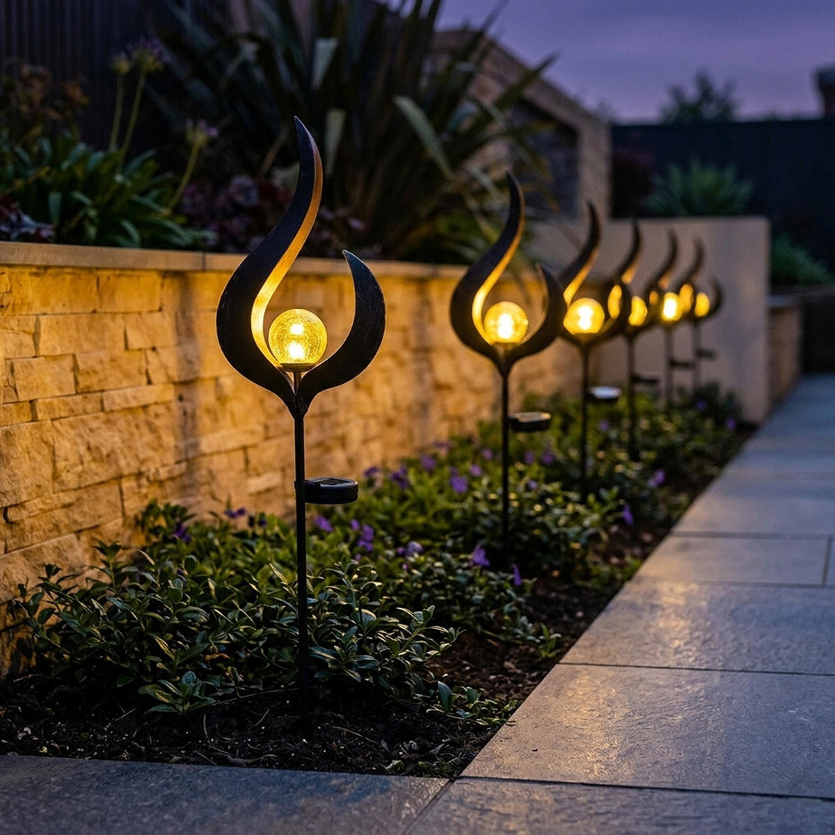 LED AUSSENLEUCHTE Bronze Design - Bronzefarben, Glas (16.7/6/90cm) - Globo Lighting